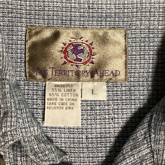 The Territory Ahead men’s linen/cotton shirt - Picture 2 of 8